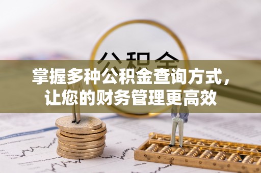 仑背掌握多种公积金查询方式，让您的财务管理更高效