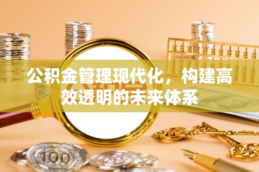 仑背公积金管理现代化，构建高效透明的未来体系