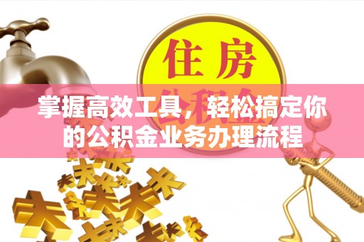 仑背掌握高效工具，轻松搞定你的公积金业务办理流程