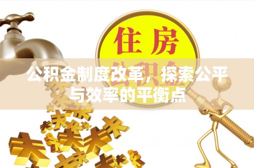 仑背公积金制度改革，探索公平与效率的平衡点