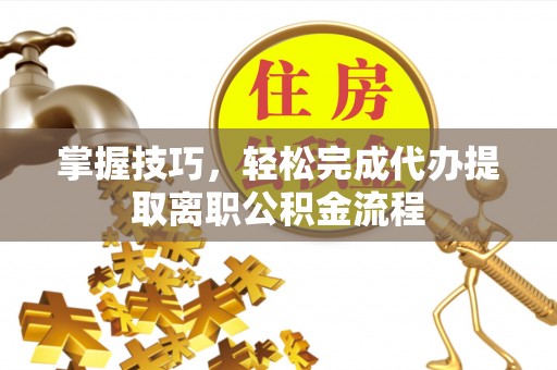 仑背掌握技巧，轻松完成代办提取离职公积金流程