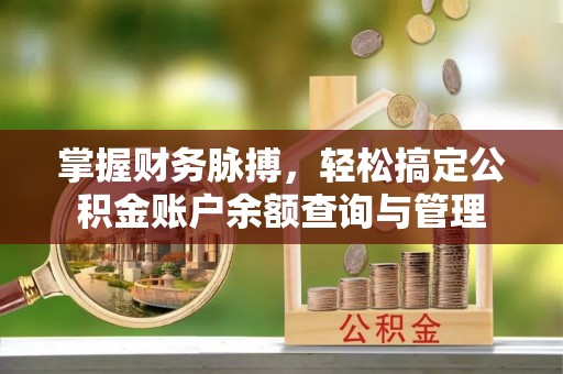 仑背掌握财务脉搏，轻松搞定公积金账户余额查询与管理