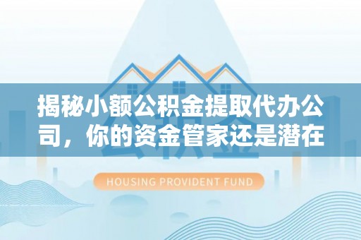 仑背揭秘小额公积金提取代办公司，你的资金管家还是潜在风险？