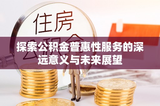 仑背探索公积金普惠性服务的深远意义与未来展望