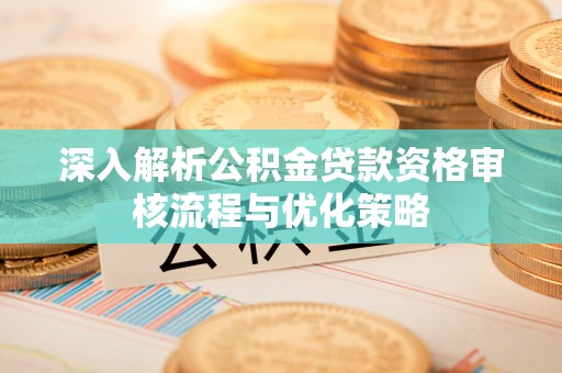 仑背深入解析公积金贷款资格审核流程与优化策略