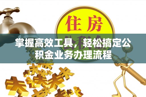 仑背掌握高效工具，轻松搞定公积金业务办理流程