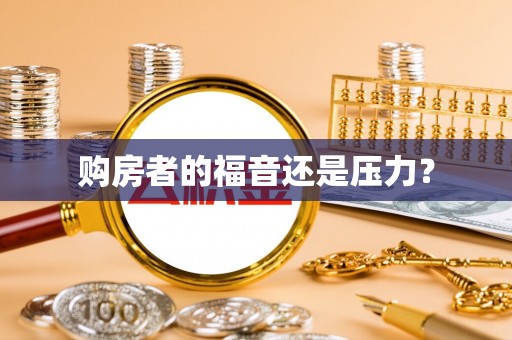 仑背购房者的福音还是压力？